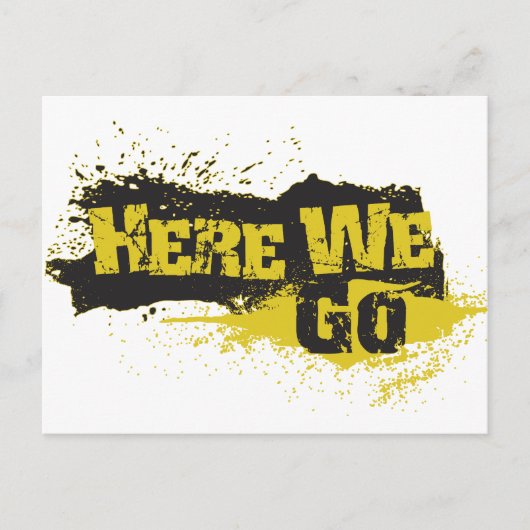 Hier gaan we briefkaart (Voorkant)