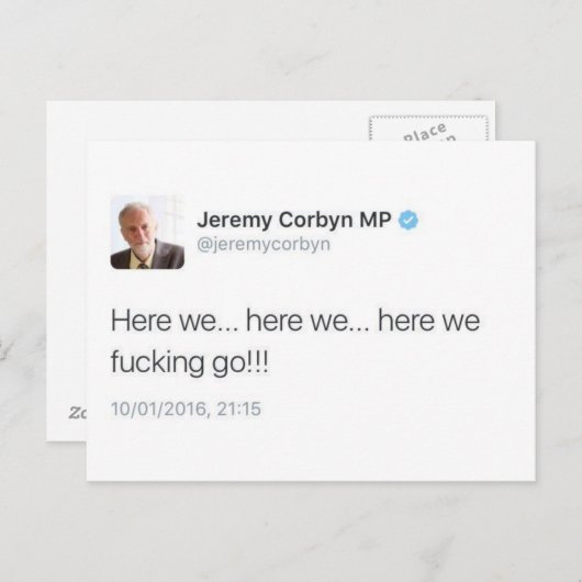 Hier gaan we briefkaart (Voorkant / Achterkant)