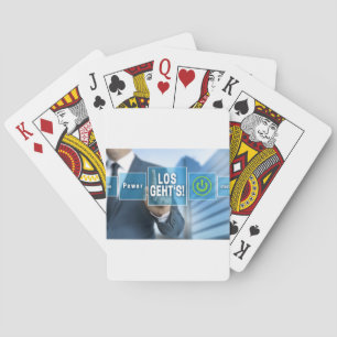 Hier gaan we (Duits los gehts) touchscreen concept Pokerkaarten