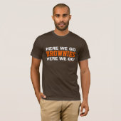 HIER GAAN WE HIER BROWNIEUWEN...WOOF! WOOF! T-SHIRT (Voorkant volledig)