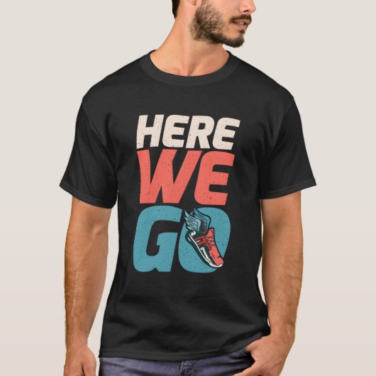 Hier gaan we naar Marathon Runner T-shirt (Voorkant)