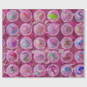 Hier gaan we om de roze marmer cadeaupapier (Vlak)