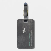 Hier gaan we vliegreizen maken bagagelabel (Achterkant verticaal)