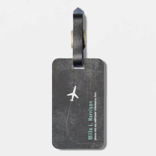 Hier gaan we vliegreizen maken bagagelabel (Achterkant verticaal)