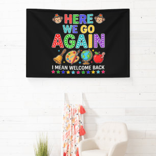 Hier gaan we weer Ik bedoel welkom terug naar scho Spandoek