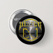 Hier gaan we weer! ronde button 5,7 cm (Voorkant /achterkant)