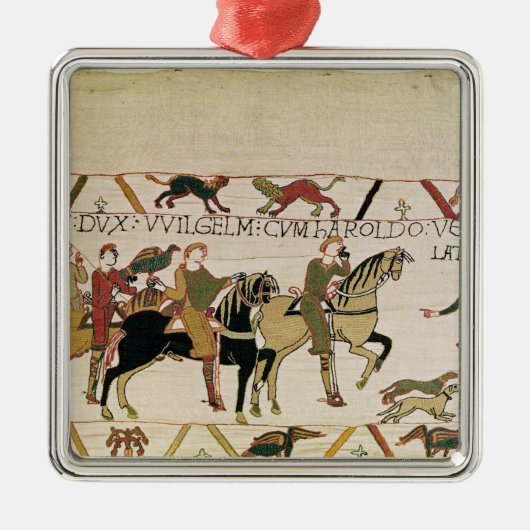 Hier gaat Duke William met Harold naar zijn Metalen Ornament (Voorkant)