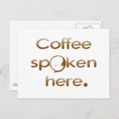 Hier gesproken koffie briefkaart (Voorkant / Achterkant)