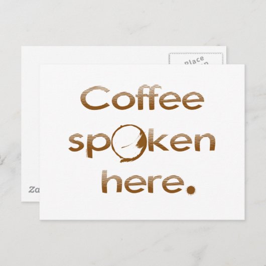 Hier gesproken koffie briefkaart (Voorkant / Achterkant)