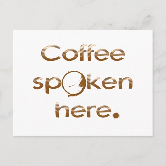 Hier gesproken koffie briefkaart (Voorkant)