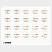 Hier gesproken koffie ronde sticker (Vel)
