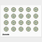 Hier groeit vrede Retro bloemensticker Ronde Sticker (Vel)