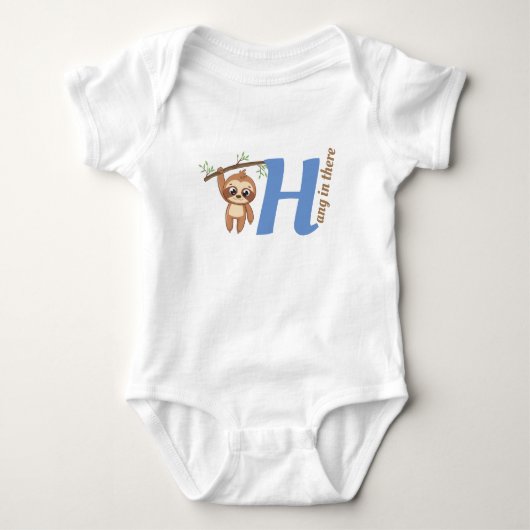Hier hangen | Cute Hanging Sloth Funny Romper (Voorkant)