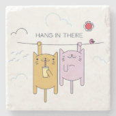 Hier hangen stenen onderzetter (Voorkant)