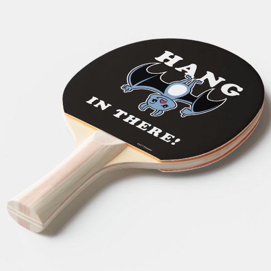 Hier hangen tafeltennisbatje (Voorkant Gekanteld)