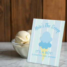 Hier Hebt Je De Ijscreme Zomer Baby Shower Reclamebord Met Voetstuk