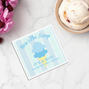 Hier Hebt Je De Ijscreme Zomer Baby Shower Servet