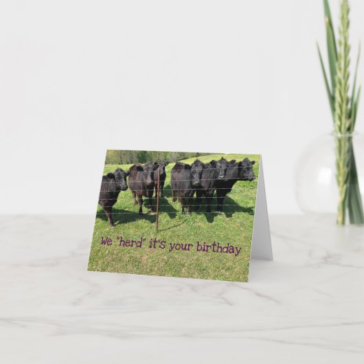 "Hier" Het is je verjaardag Kaart (Voorkant)