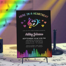 Hier in een Hartslag Regenboog Muziek Baby Shower