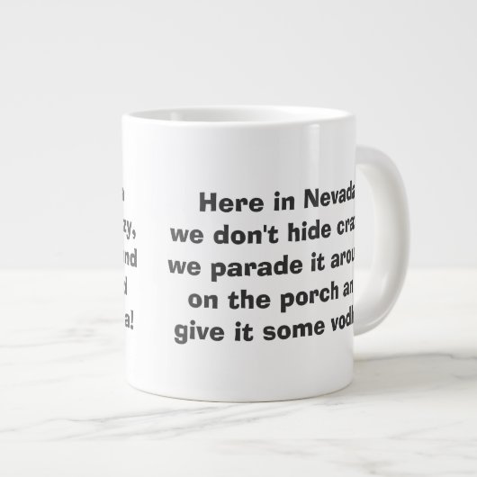 Hier in Nevada Grote Koffiekop (Voorkant rechts)