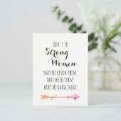 Hier is aan de Sterke Tribale Pijl van het Citaat  Briefkaart (Staand voorkant)