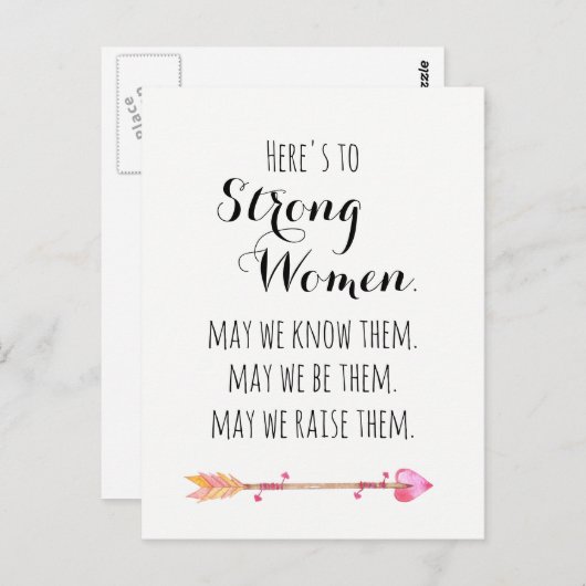 Hier is aan de Sterke Tribale Pijl van het Citaat  Briefkaart (Voorkant / Achterkant)