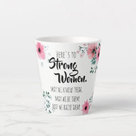Hier is aan de sterke Waterverf van vrouwen Floral Latte Mok