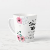 Hier is aan de sterke Waterverf van vrouwen Floral Latte Mok (Linkerhoek)