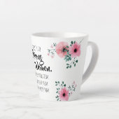 Hier is aan de sterke Waterverf van vrouwen Floral Latte Mok (Rechterhoek)