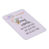 Hier is aan Sterke Vrouwen Boho Floral Arrow Lila Magneet (Rechterzijde)