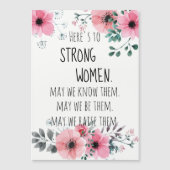 Hier is aan Sterke vrouwen citeren Waterverf Flora (Voorkant)