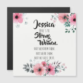 Hier is aan Sterke vrouwen citeren Waterverf Flora (Voorkant / Achterkant)