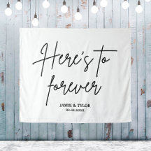 Hier is Aangepast voor de altijd bruiloft achtergr