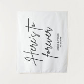 Hier is Aangepast voor de altijd bruiloft achtergr Wandkleed (Voorkant)