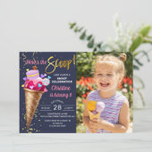 Hier is de blauwe foto van de Scoop Ice Cream Part Kaart (Staand voorkant)