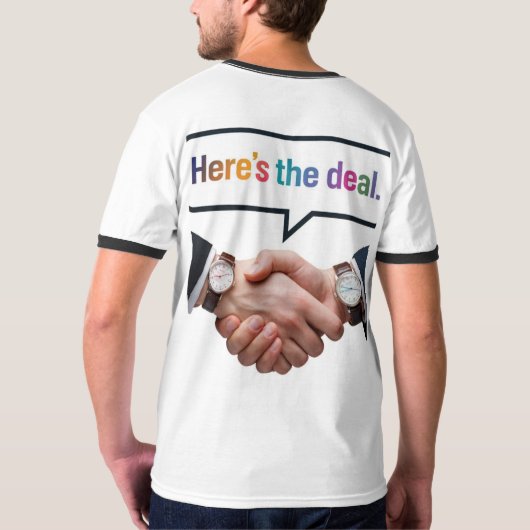 Hier is de deal t-shirt (Achterkant volledig)