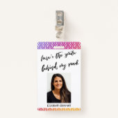 Hier is de glimlach achter mijn Masker Ombre Patte Badge (Voorkant met clip)