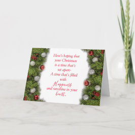Hier is de hoop Gevouwen Kerstmis Wenskaart Kaart