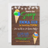 Hier is de Ice Cream Party van Scoop Boy. Kaart (Voorkant)