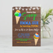 Hier is de Ice Cream Party van Scoop Boy. Kaart (Staand voorkant)