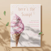 Hier is de ijs baby shower meisje kaart