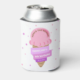 Hier is de ijs room zoete roze verjaardag blikjeskoeler
