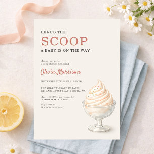 Hier is de Ijs Scoop Baby Shower  Kaart