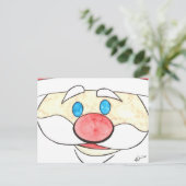 Hier is de kerstman! feestdagenkaart (Staand voorkant)