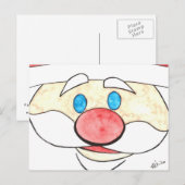 Hier is de kerstman! feestdagenkaart (Voorkant / Achterkant)