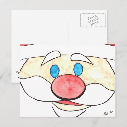 Hier is de kerstman! feestdagenkaart (Voorkant / Achterkant)