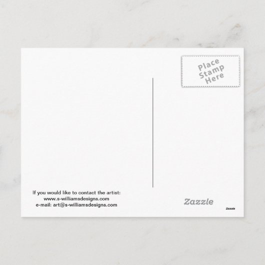 Hier is de kerstman! feestdagenkaart (Achterkant)