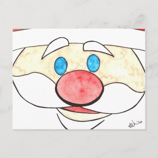 Hier is de kerstman! feestdagenkaart (Voorkant)