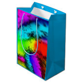 "Hier is de kleur" Middelmatige Glanzend Aangepast Medium Cadeauzakje (Achterkant Gekanteld)