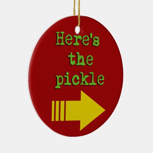 Hier is de pekel keramisch ornament (Rechts)